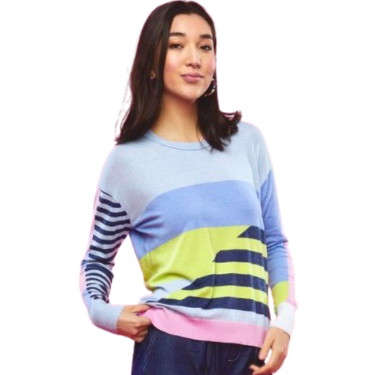 Zacket & Plover Blue Stripe Sweater