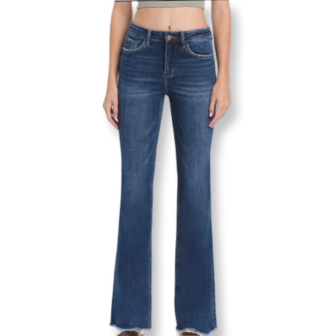 Lovervet High Rise Raw Hem Bootcut Jeans