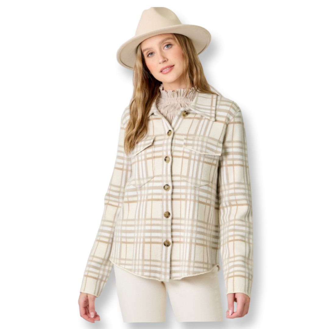 MYS Plaid Creme Jacket