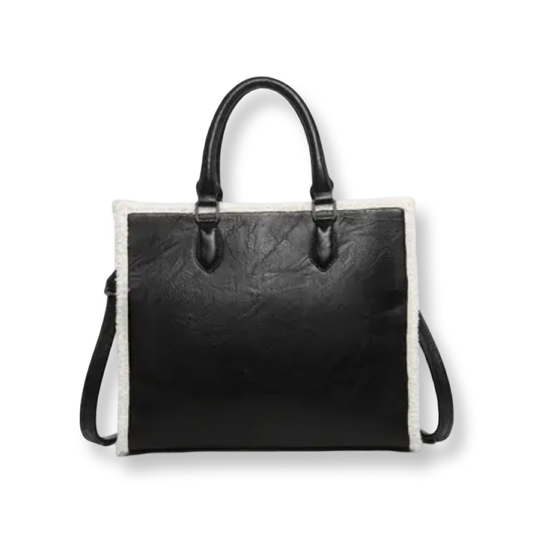 AJ West Sherpa Trim Tote