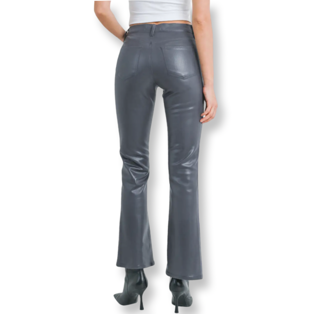 Just Black Coated Slim Bootcut w/ Scissor Cut