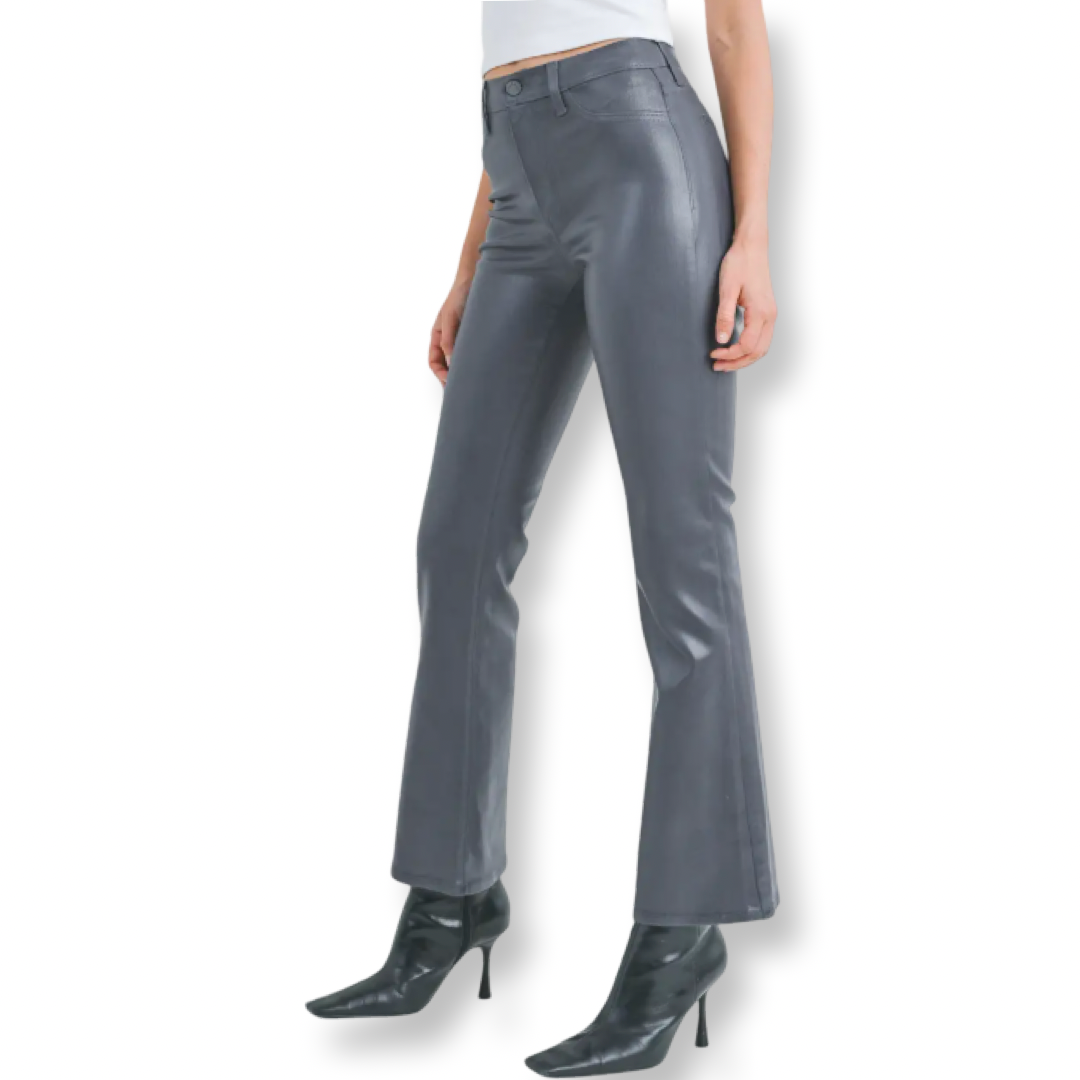 Just Black Coated Slim Bootcut w/ Scissor Cut