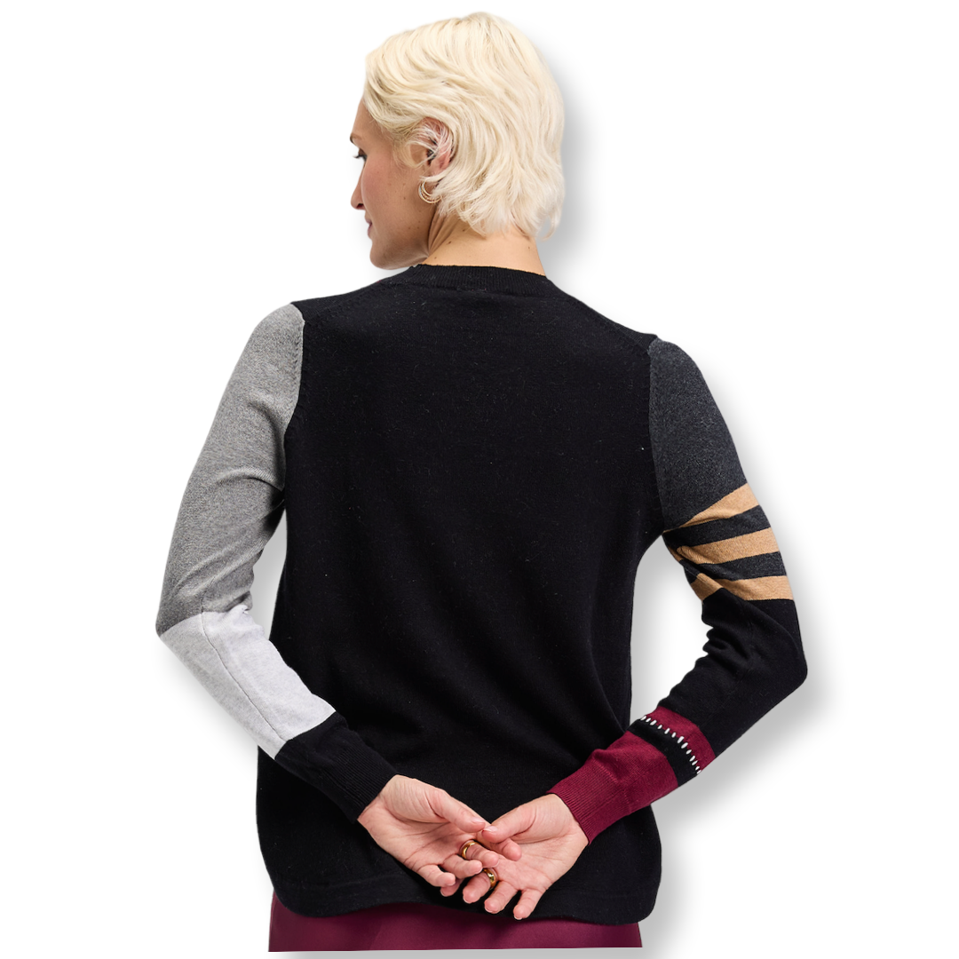 Zaket & Plover Black and Grey Mixed Sweater