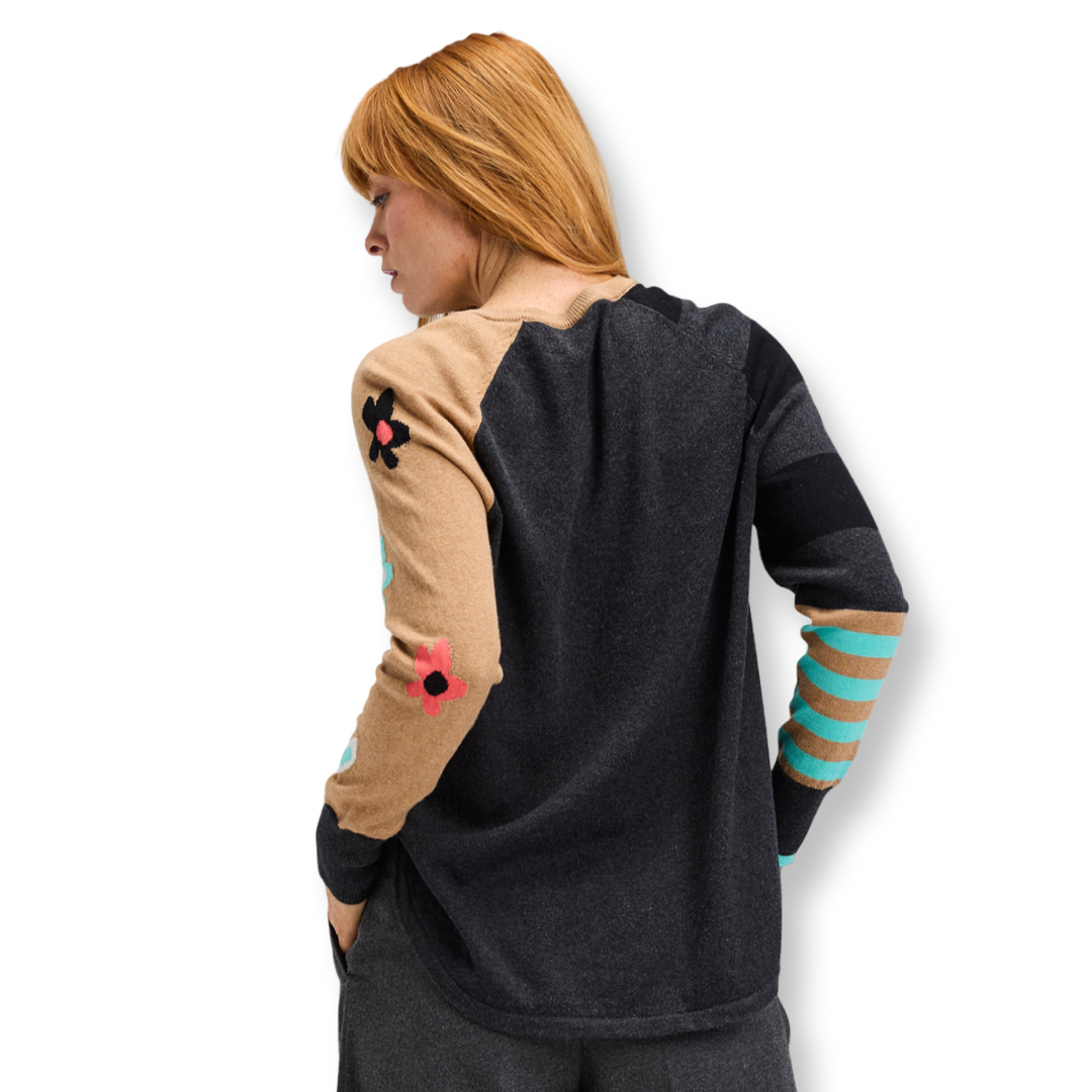 Zaket & Plover Mixed Sweater Black