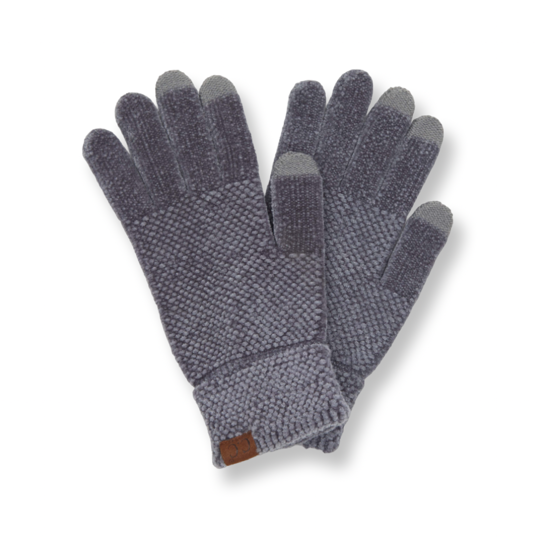 CC Touchscreen Chenille Glove Grey