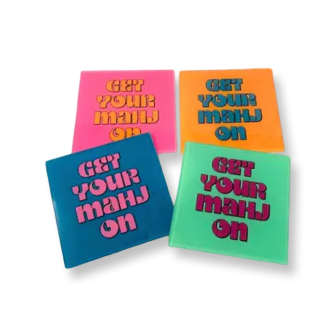 RS Get Your Mahj On Mahjong Coaster Set