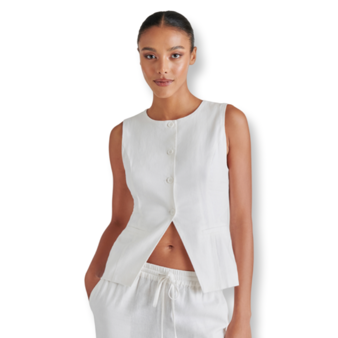 Steve Madden Westley Top Vest White