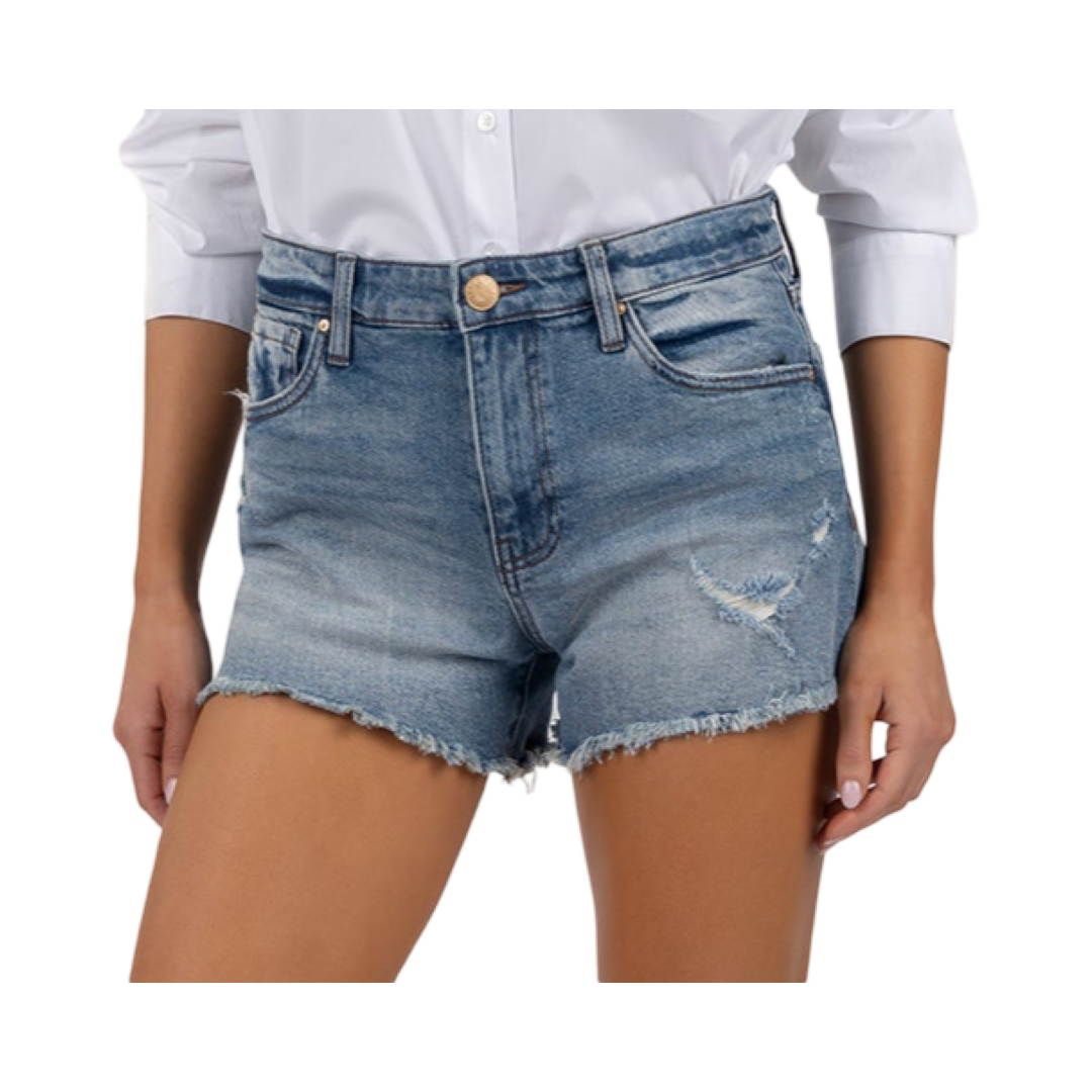 KUT High Rise Short Blue Denim
