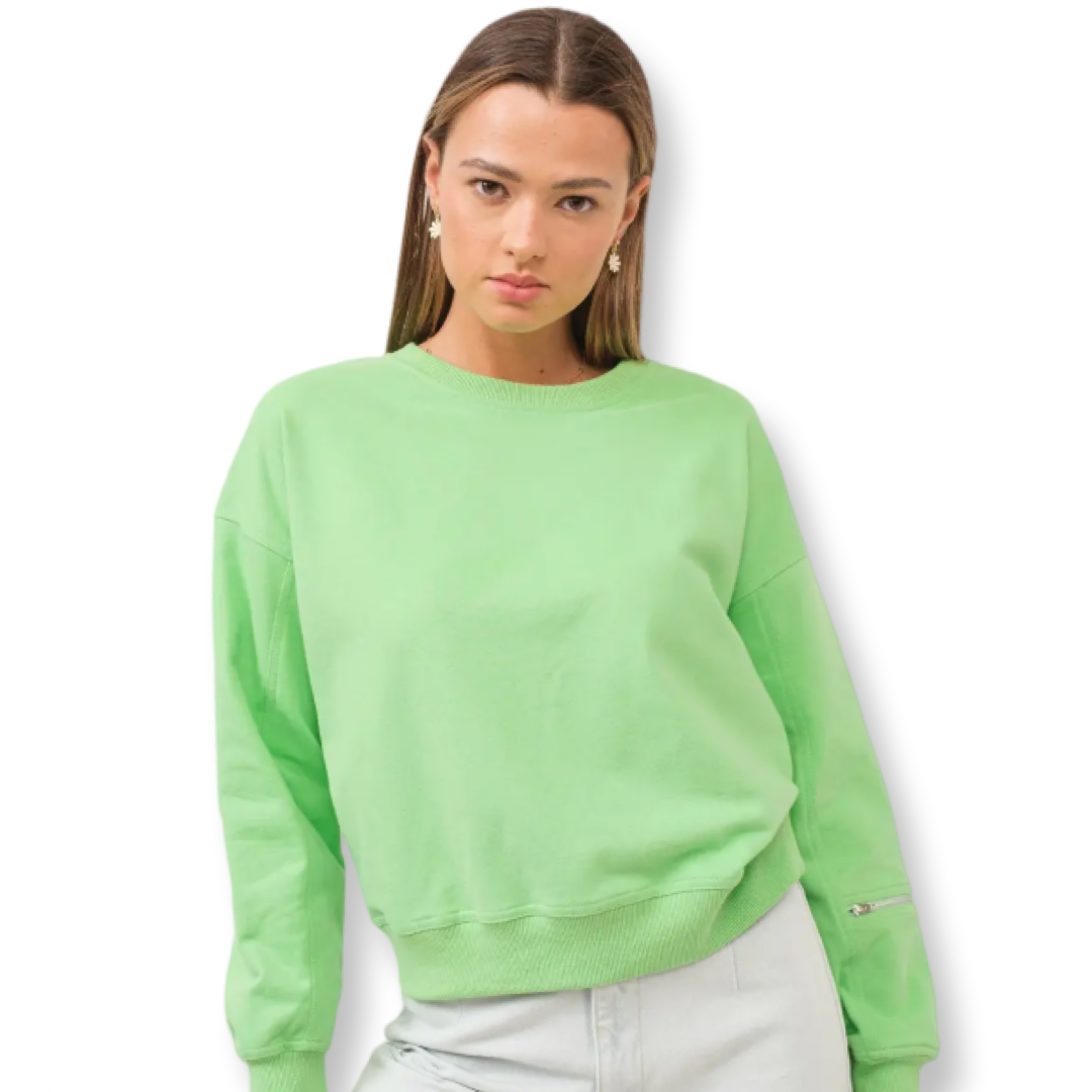 GRE Sleeve Zipper Comfort Sweatshirt