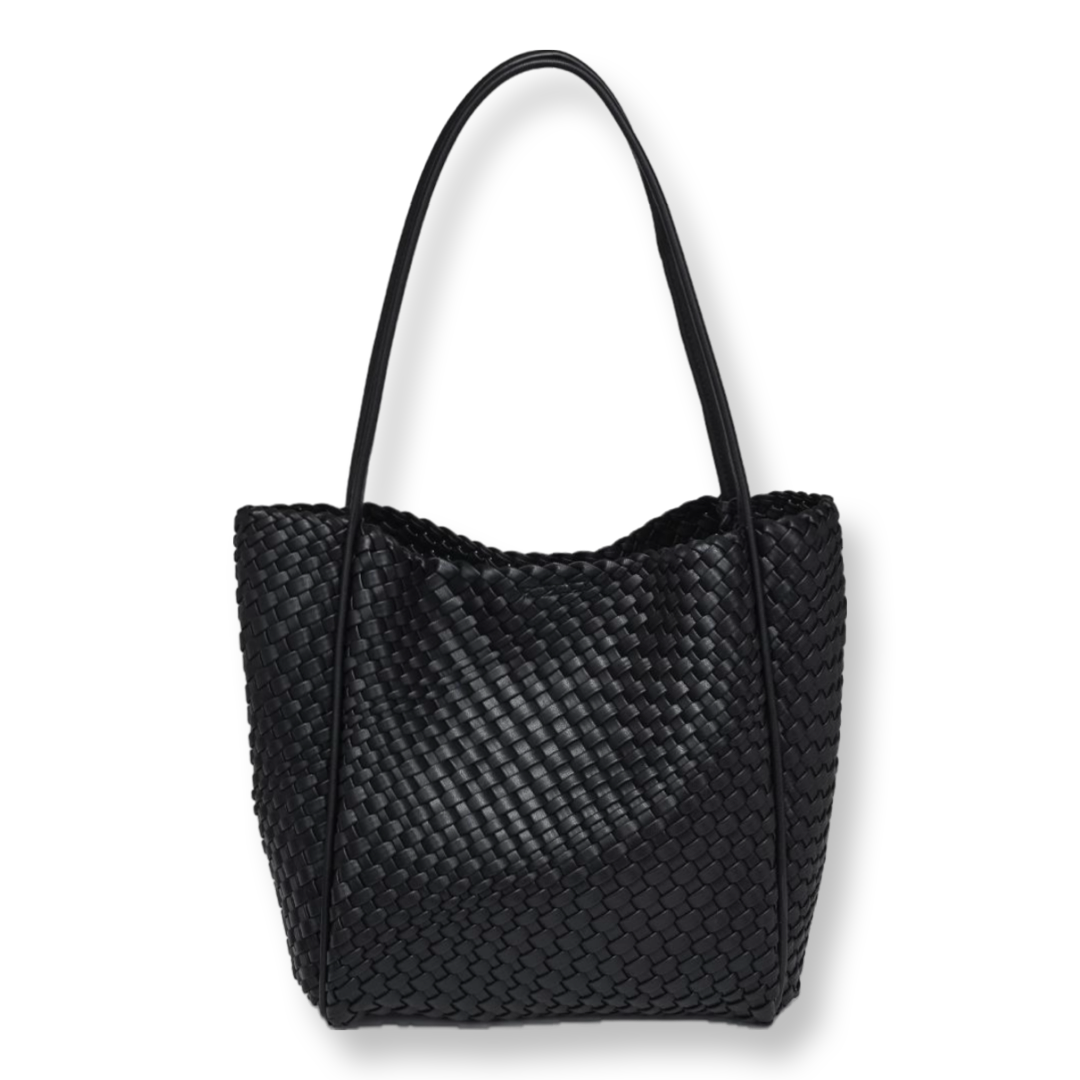 Moda Luxe Gladys Woven Tote Black