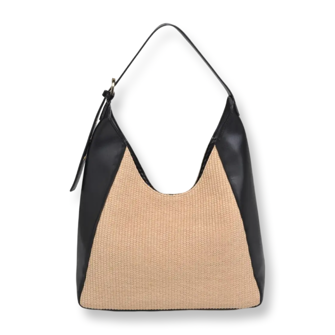 Moda Luxe Natural & Black Hobo