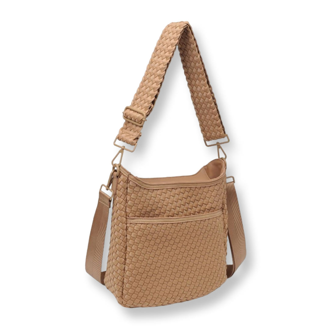 Sol and Selene Large Neoprene Crossbody Nude