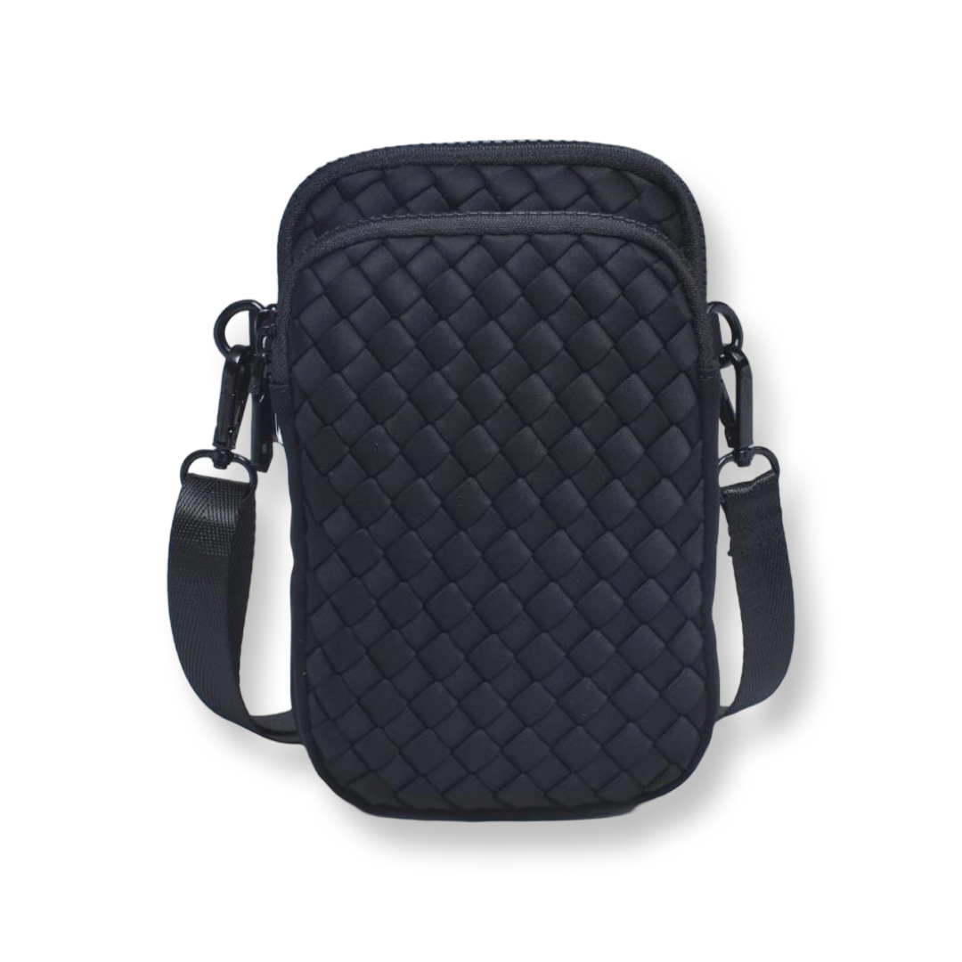 Sol and Selene Woven Neoprene Crossbody Black