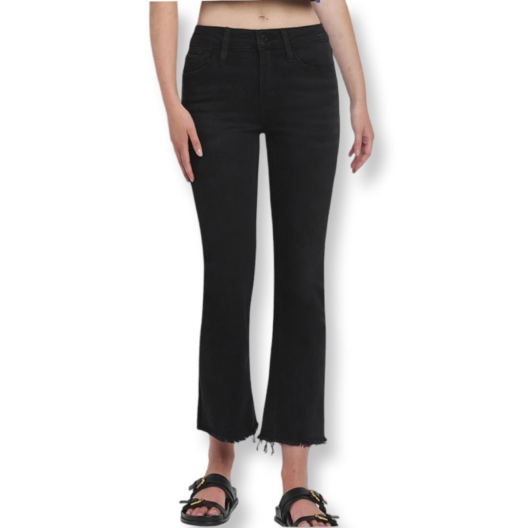 Lovervet Mid Rise Black Crop Denim