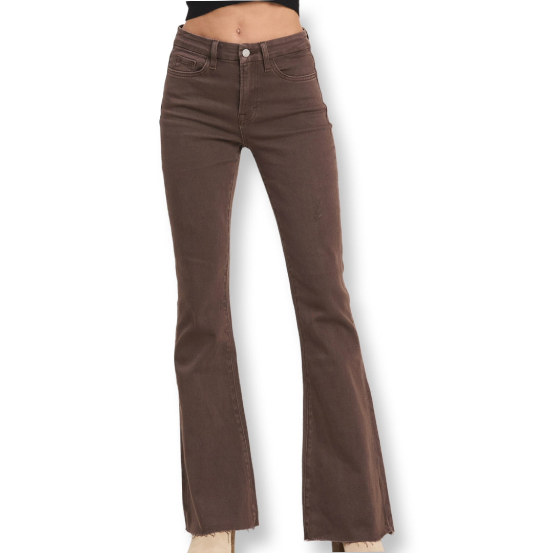 Jelly Brown Flare Denim