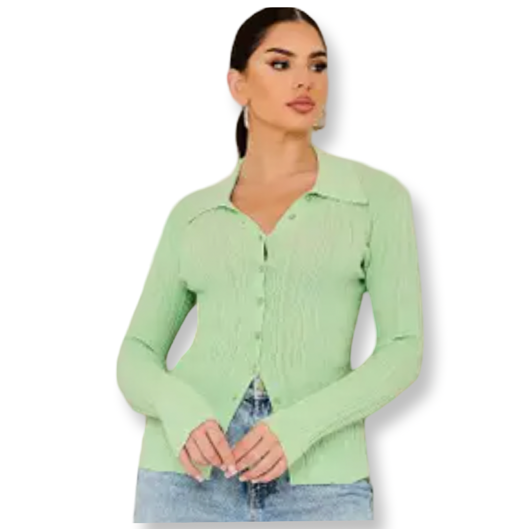 HB Knit Cardigan Apple