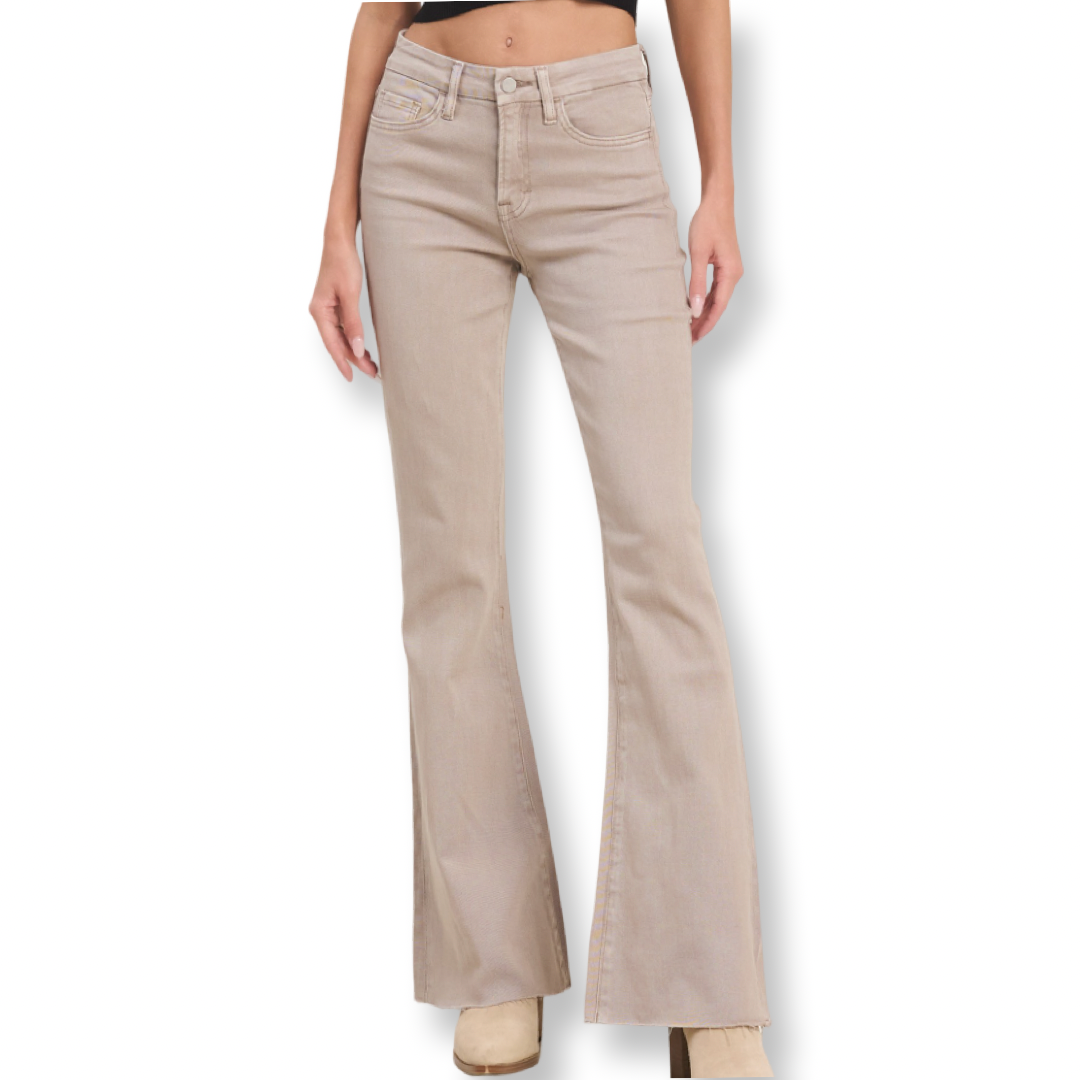 Jelly High Rise Flare Taupe