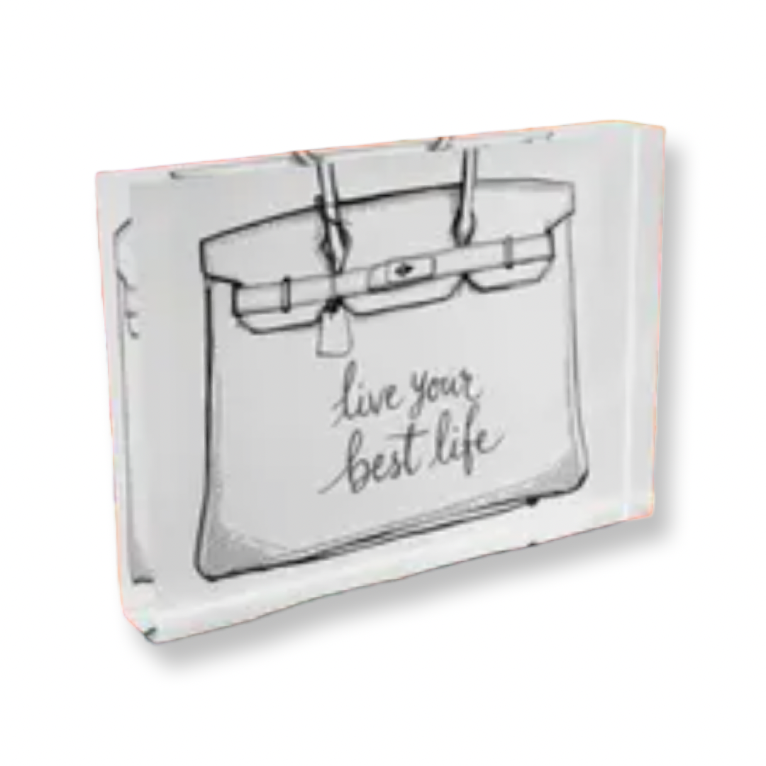 RS Your Life Crystal Block Table Decor