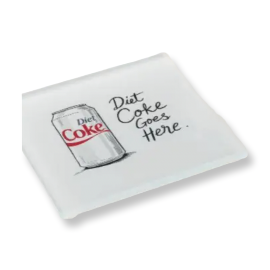 TSC Glass Coaster Set for Diet Coke