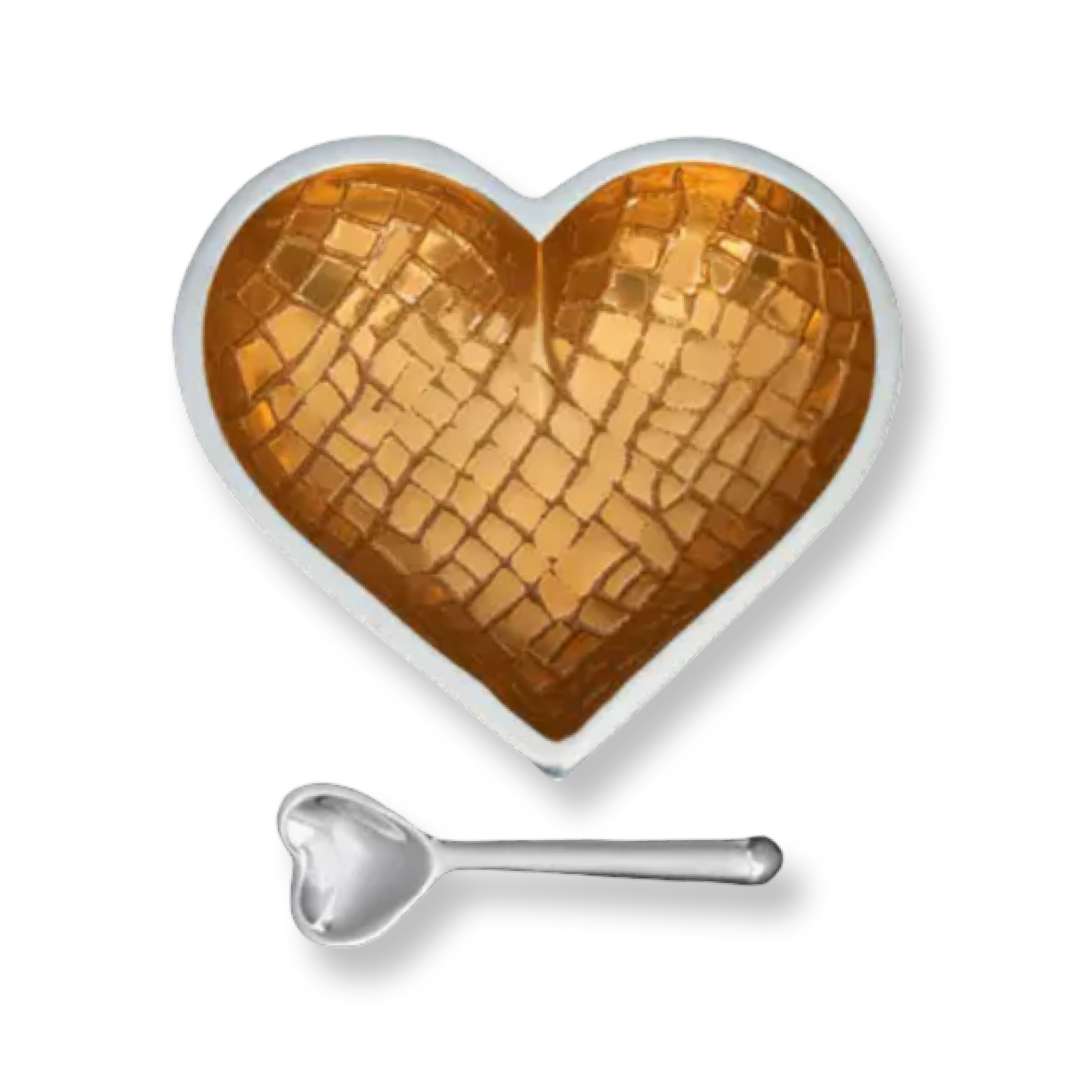 IG Happy Croco Gold Heart with Heart Spoon