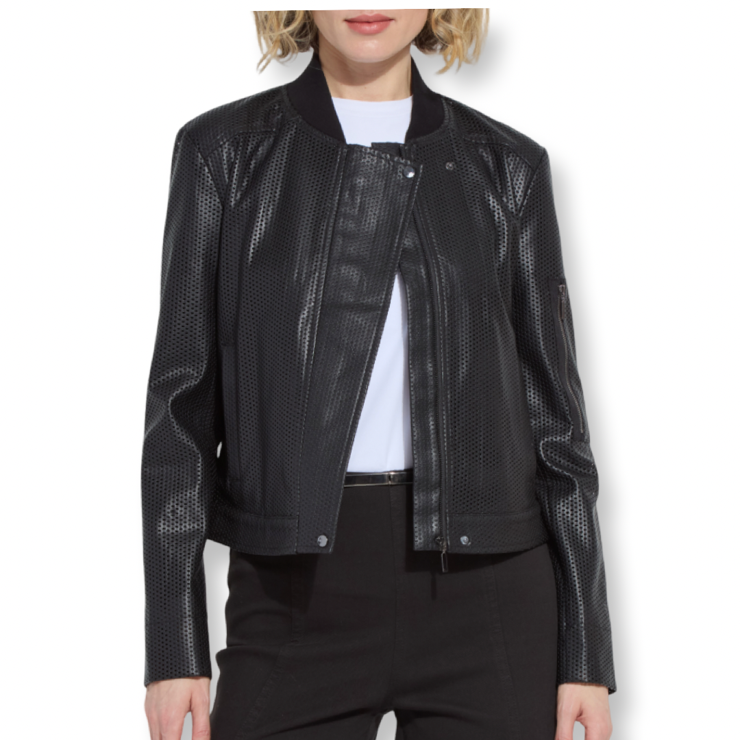 Lysse Millicent Perforated Vegan Leather Jacket