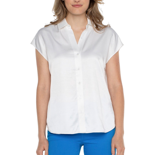 Liverpool White Blouse with Collar