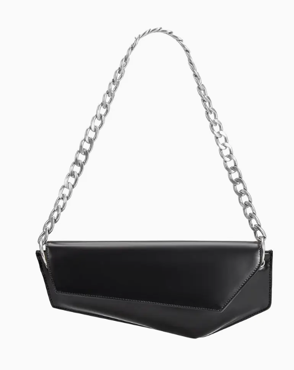 Melie Bianco Black Recycled Vegan Shoulder Bag