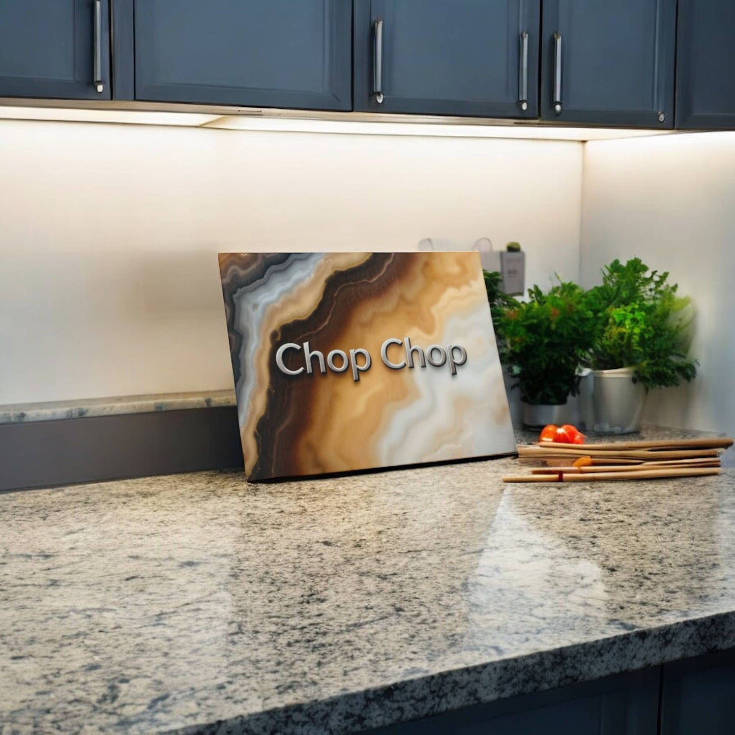 RS Chop Chop Agate Glass Cutting Board