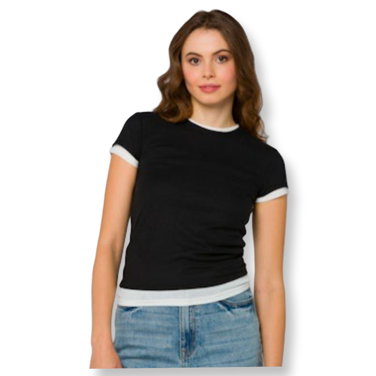 Velvet Heart Zaira Tee Black