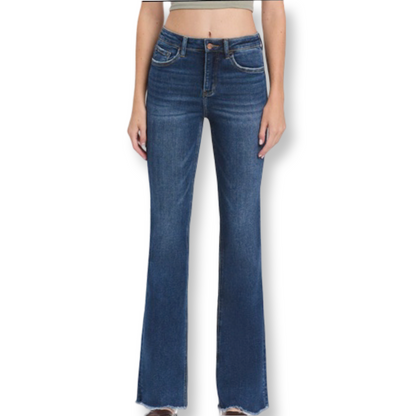 Lovervet High Rise Raw Hem Bootcut Jeans