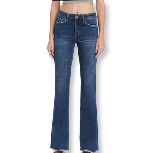 Lovervet High Rise Raw Hem Bootcut Jeans
