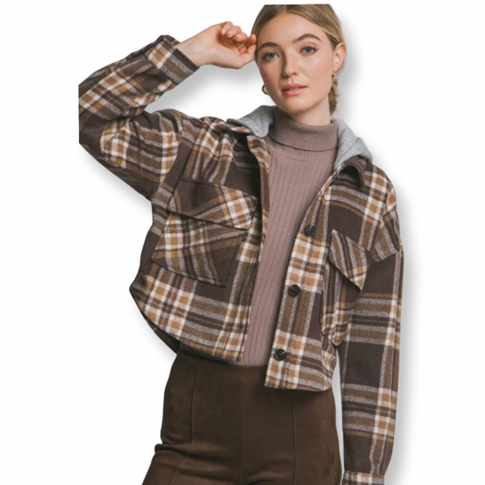 TEN Brown Plaid Jacket
