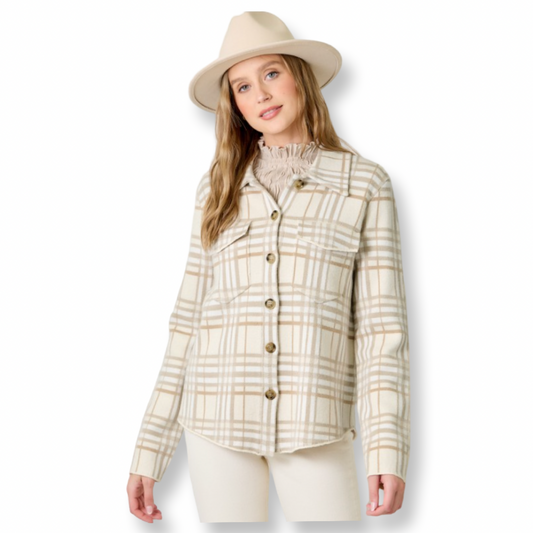 MYS Plaid Creme Jacket