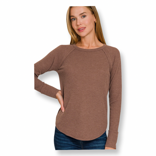 AA Baby Waffle Long Sleeve Top