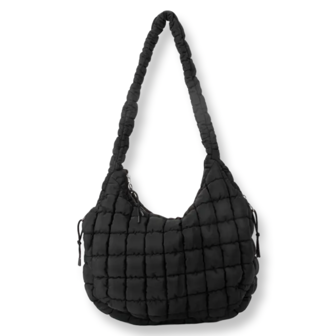 BB Puffer Hobo Bag Black