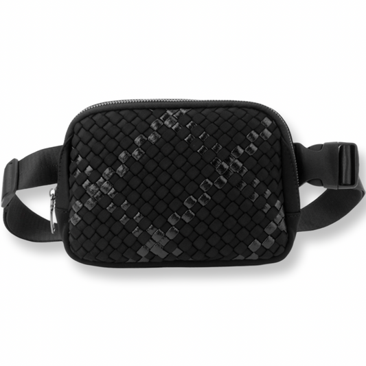 BB Woven Black Bum Bag