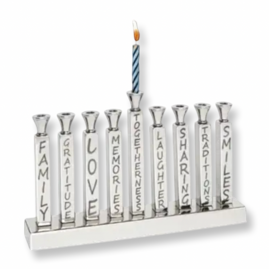 IG Mimi Menorah - Silver - Hanukkah Candelabra