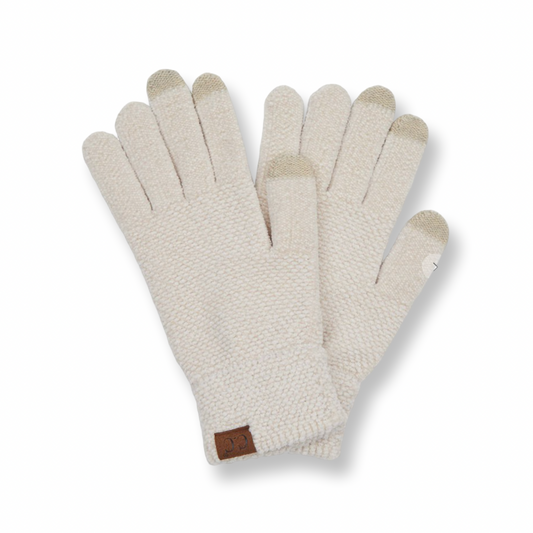 CC Chenille Gloves - Beige