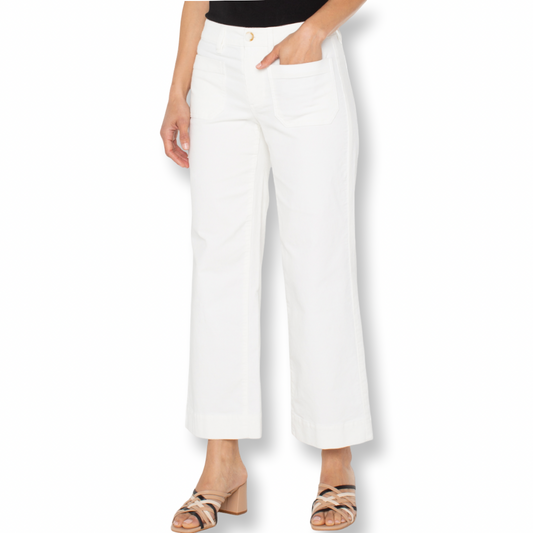 Liverpool Corduroy Crop Wide Leg