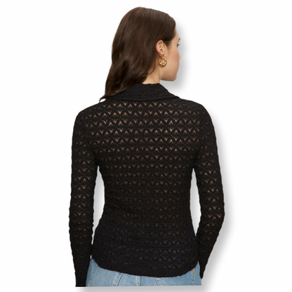 Sanctuary Textured Black Top