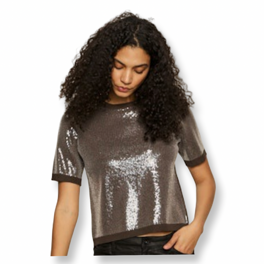 Sanctuary Sparkle Sequins Top Ink