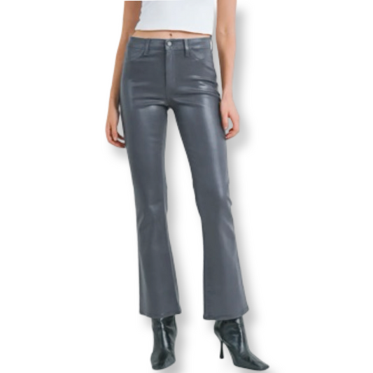 Just Black Coated Slim Bootcut w/ Scissor Cut
