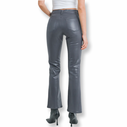 Just Black Coated Slim Bootcut w/ Scissor Cut
