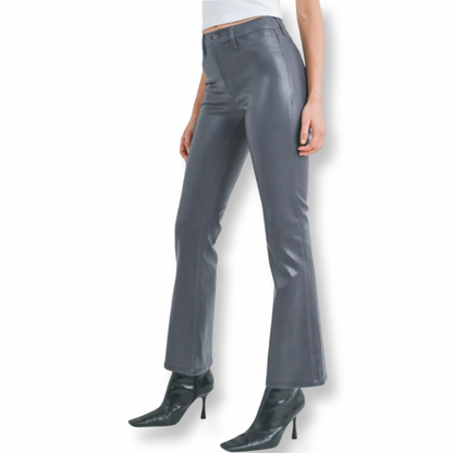 Just Black Coated Slim Bootcut w/ Scissor Cut