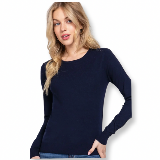 AB Crew Neck Basic Sweater Navy