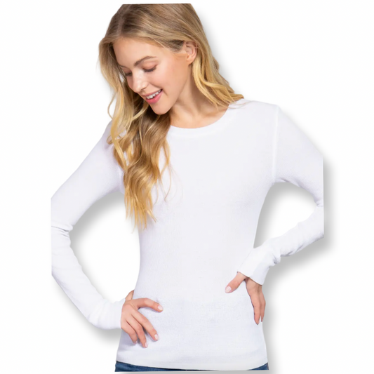 AC Crew Neck Thermal Knit Top