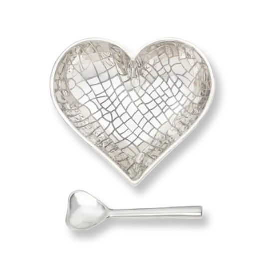 IG Happy Bright Silver Heart W/Spoon