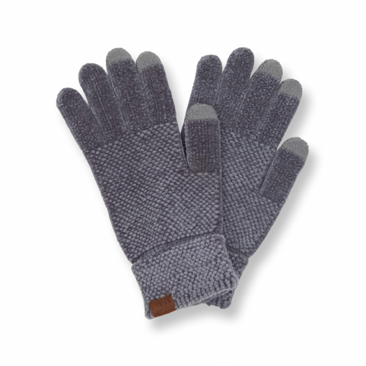 CC Touchscreen Chenille Glove Grey