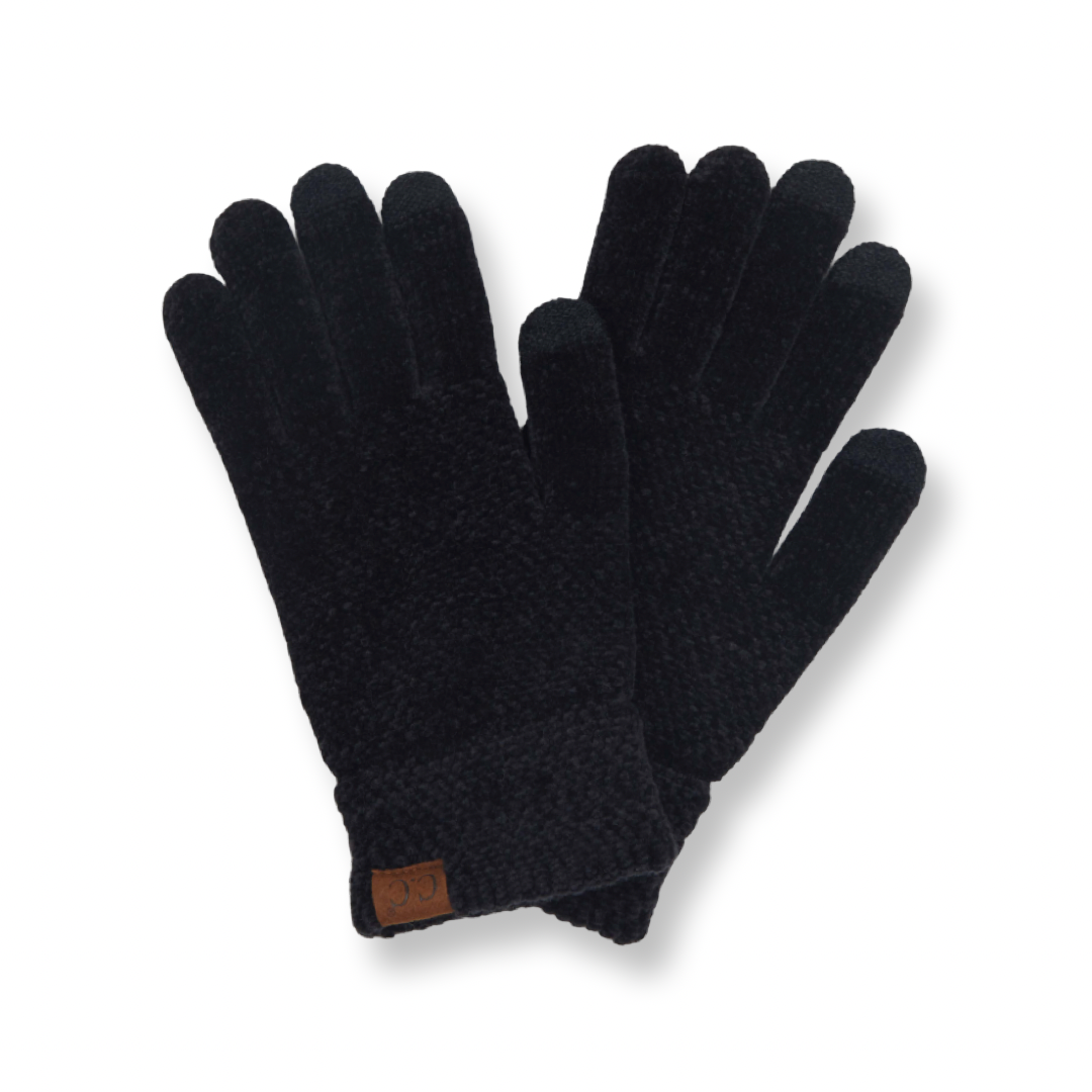 CC Touchscreen Chenille Glove Black