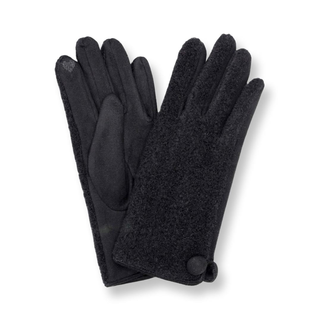 WT Button Soft Smart Touch Winter Gloves